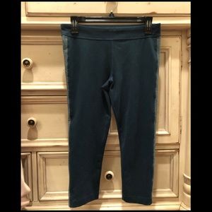 cropped dark turquoise leggings